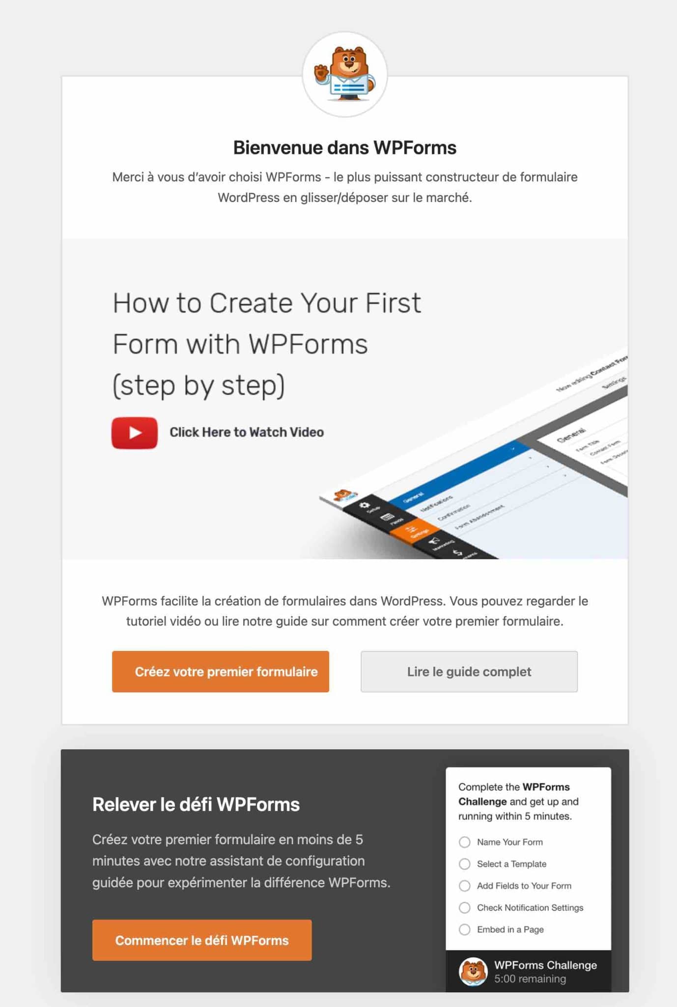 The Contact Form by WPForms landing page.