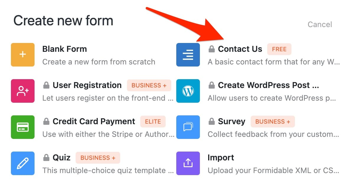 Formidable Forms offers a template to create a contact form. 