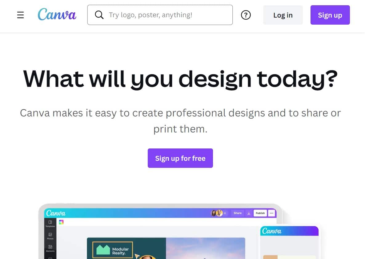 Canva helps you customize your images. 