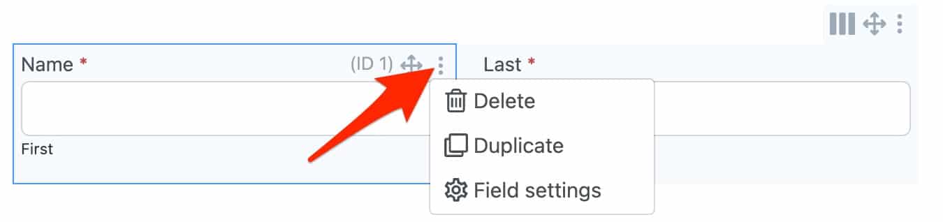 Formidable Form Builder has an option to easily delete a field.