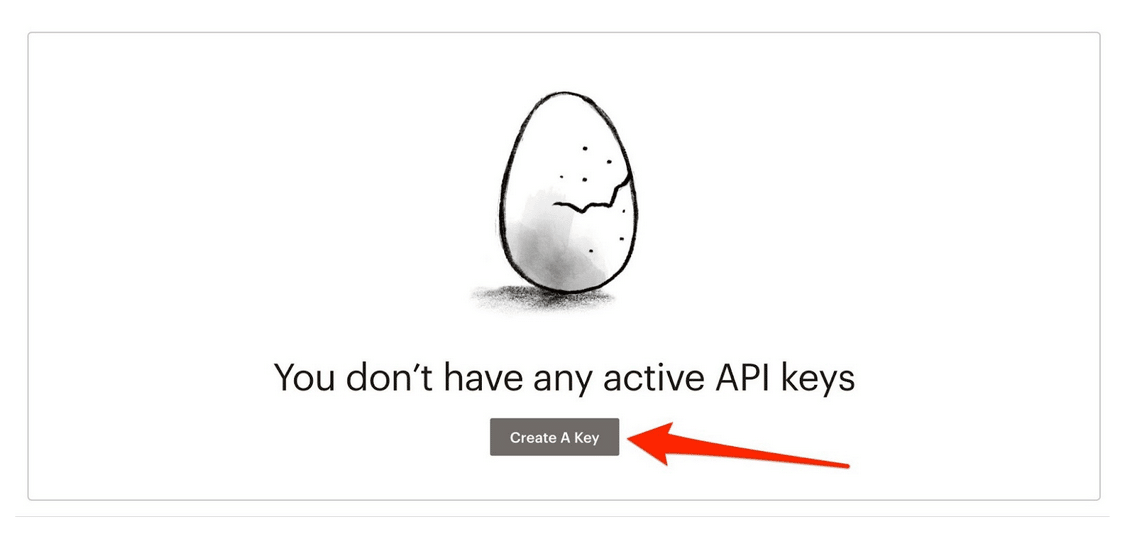 Create an API on Mailchimp.