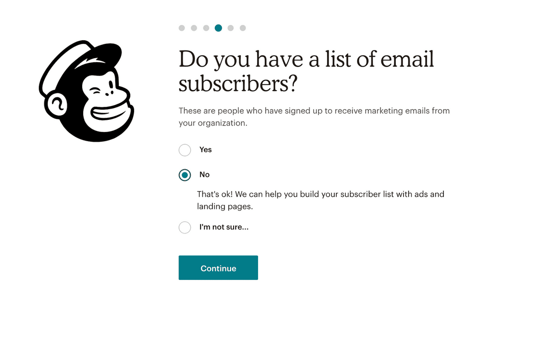 Creating a Mailchimp email list for your newsletter.