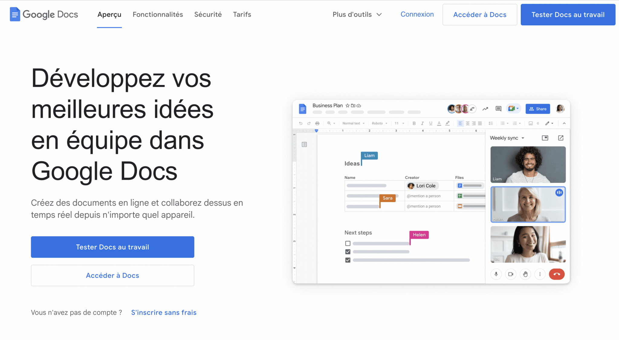 Google Docs est un outil permettant de créer, modifier et partager des documents.