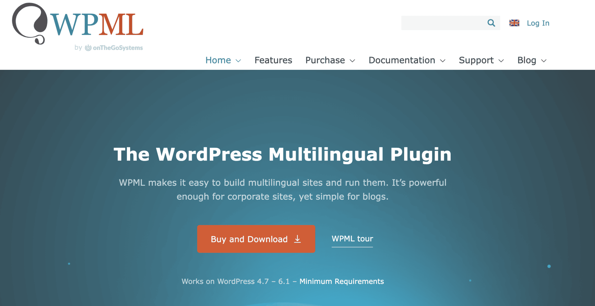 WordPress multilingual plugin WPML dashboard website.