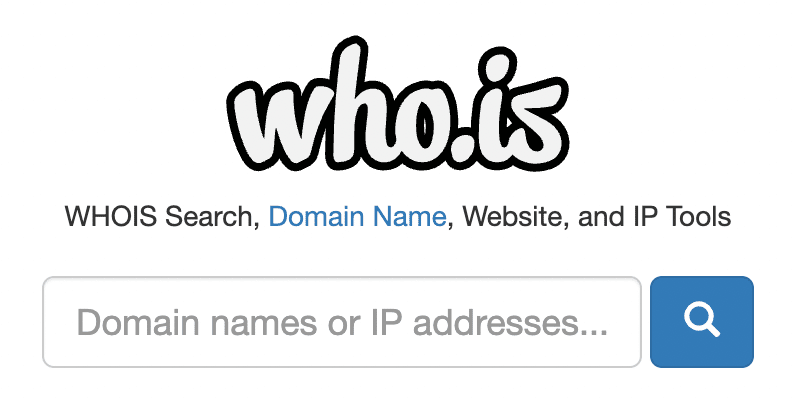 Who.is est une base de données sur les noms de domaine.