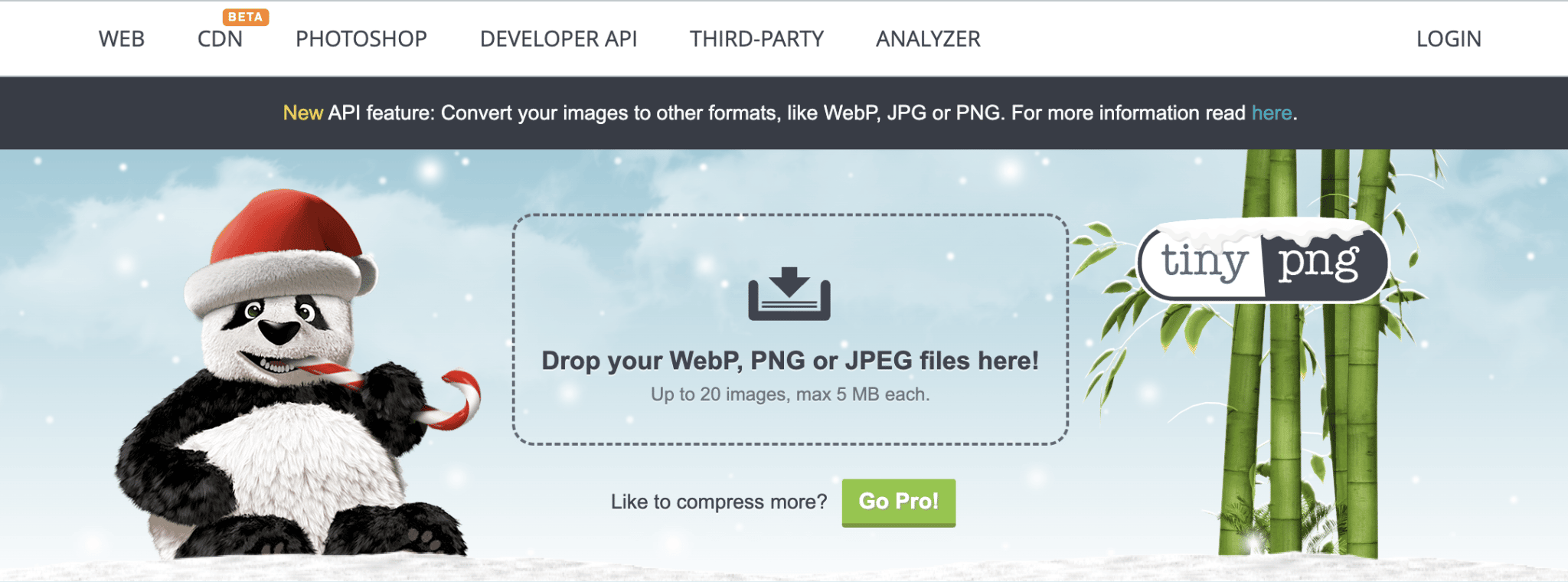 TinyPNG permet de compresser les images de votre site WordPress et améliorer son temps de chargement.