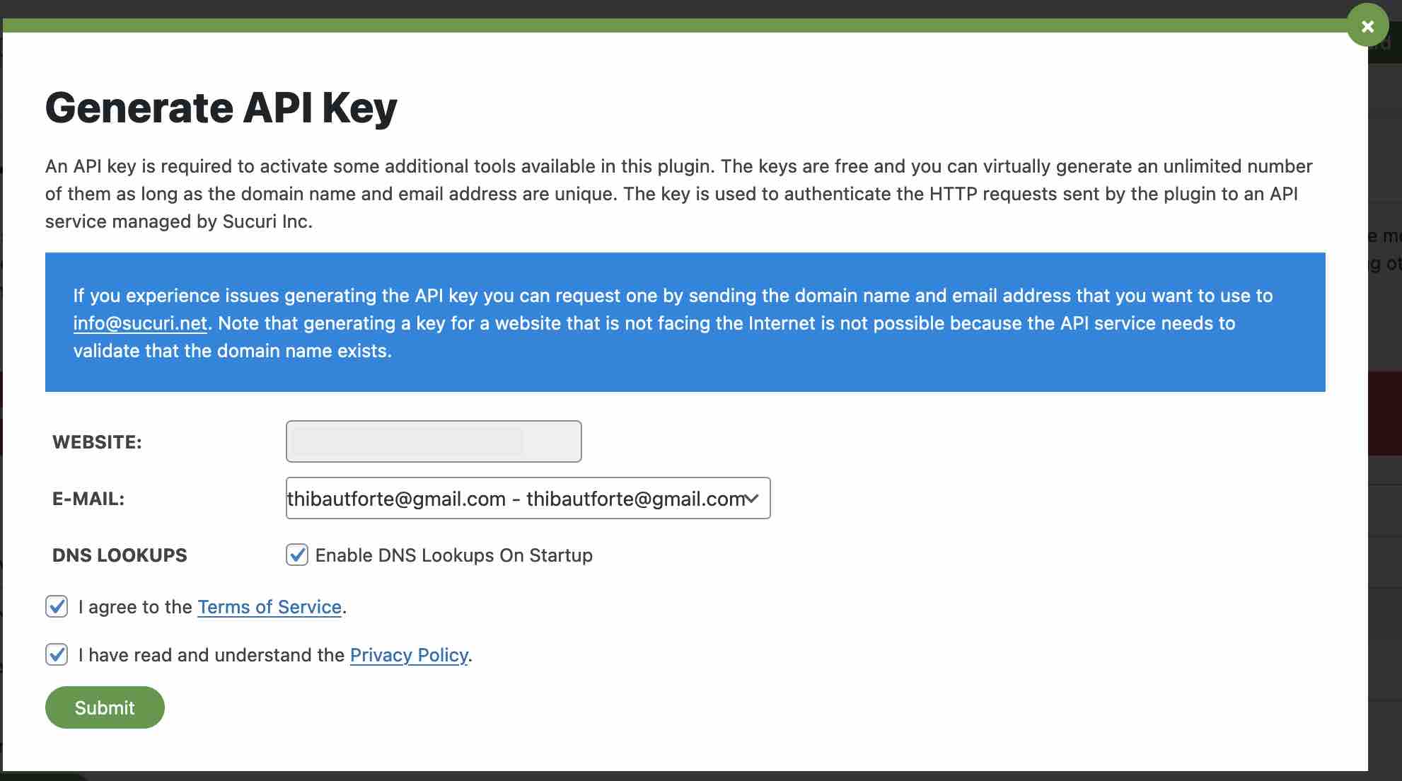 You can choose the admin account associated with the API key.