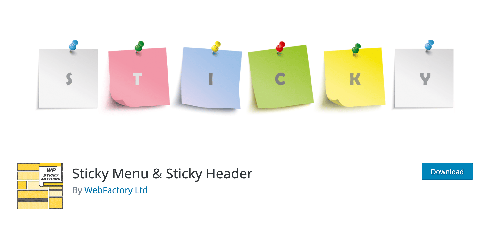 The Sticky Menu & Sticky Header plugin by WebFactory Ltd.