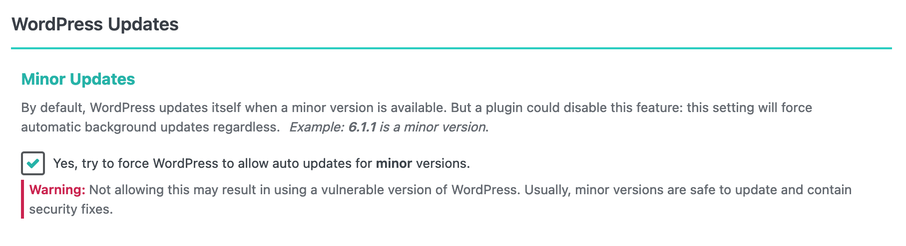SecuPress has an option to force WordPress updates.