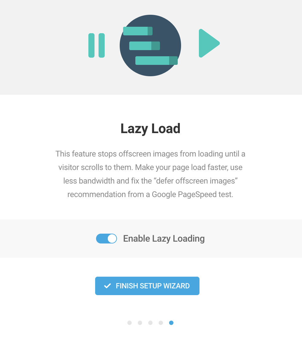 The configuration wizard suggests that you enable lazy load.