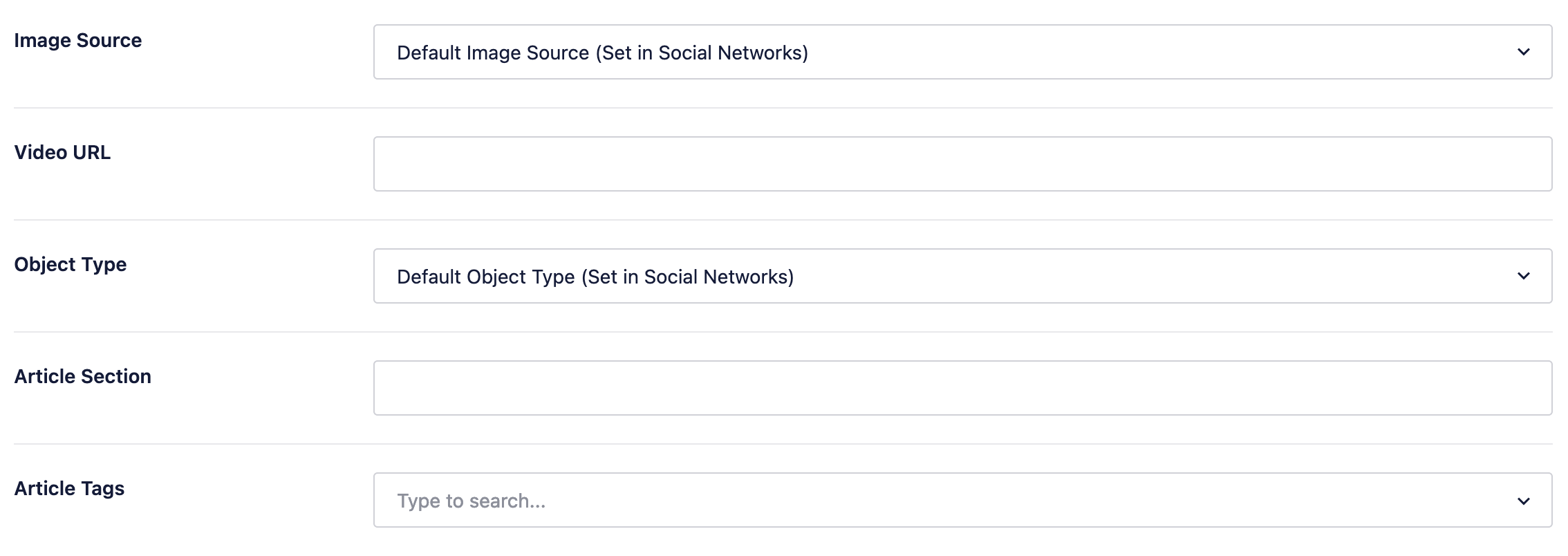 The options for sharing your content on social networks with All in One SEO.