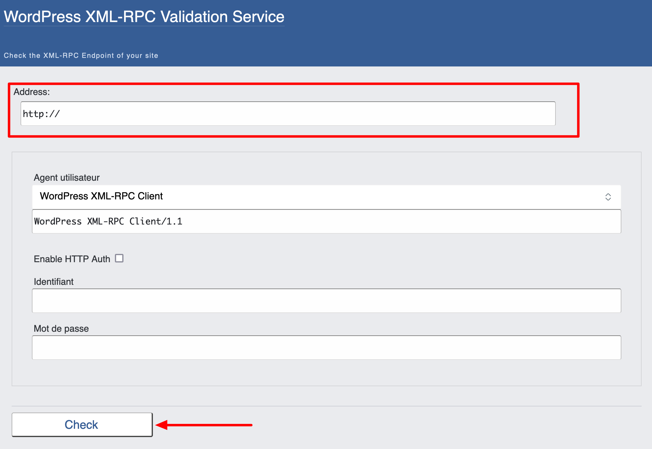 L'outil de validation XML-RPC proposé par W3C.