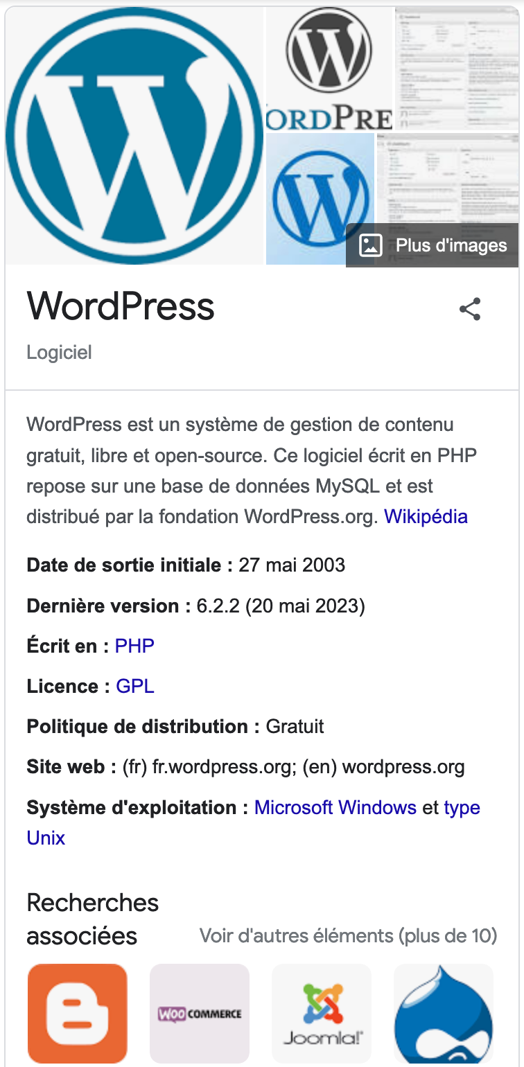 L'image OpenGraph de WordPress.