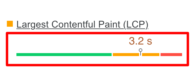 Largest Contentful Paint on PageSpeed Insights.
