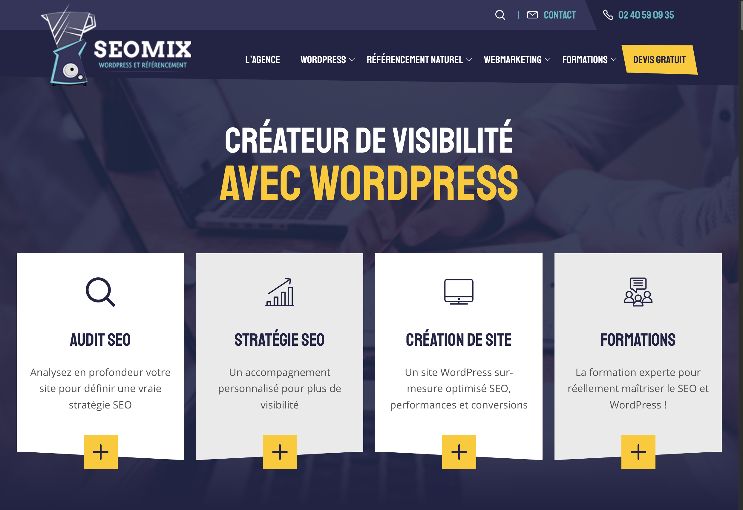SeoMix est spécialiste du SEO sur le CMS WordPress.