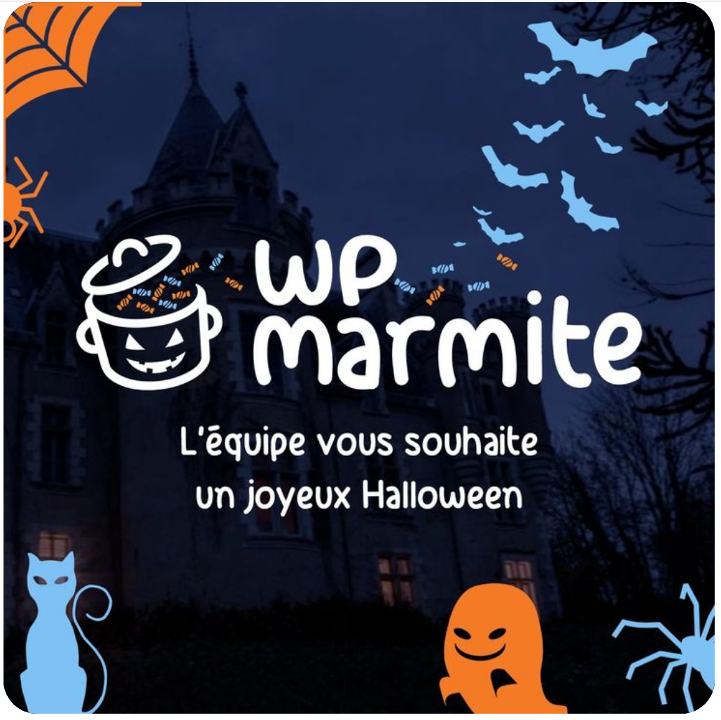 Le logo d'Halloween de WPMarmite.