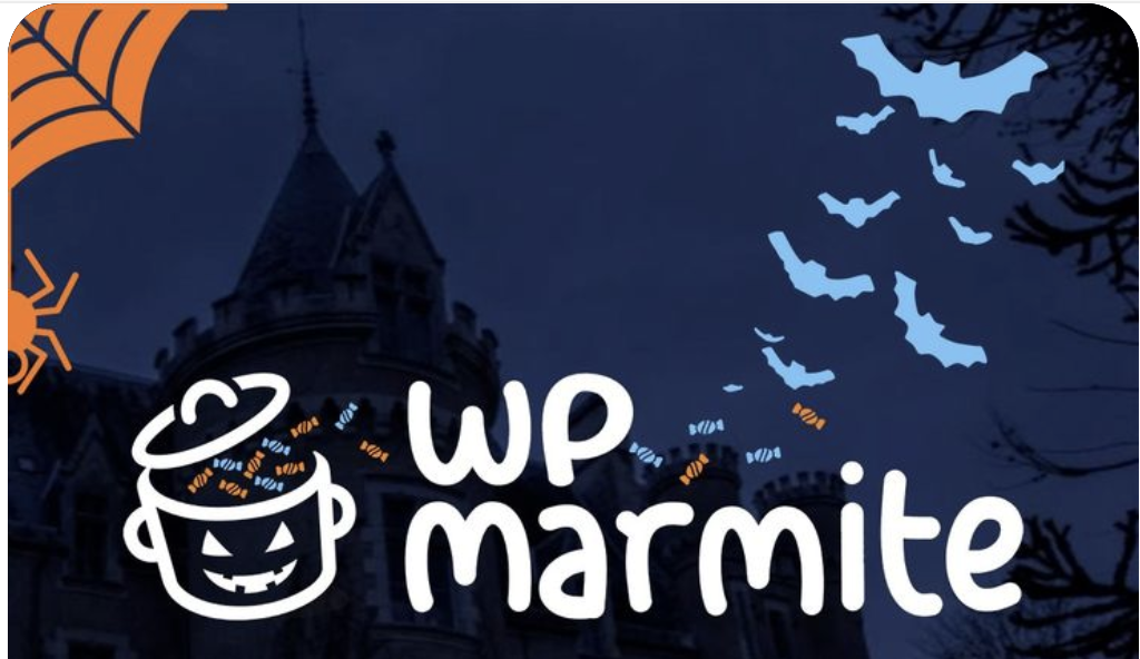 The WPMarmite Halloween logo.