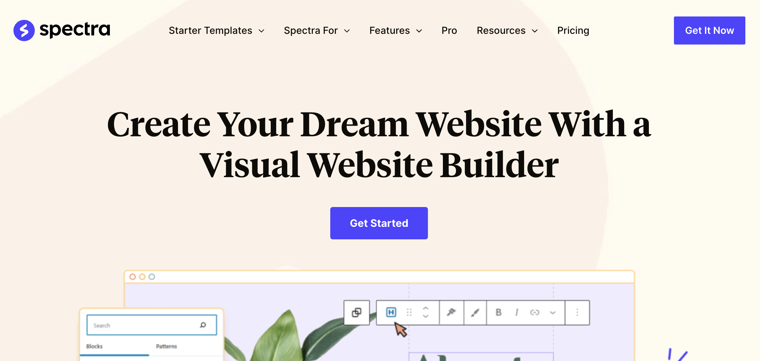 Spectra is a WordPress page builder.