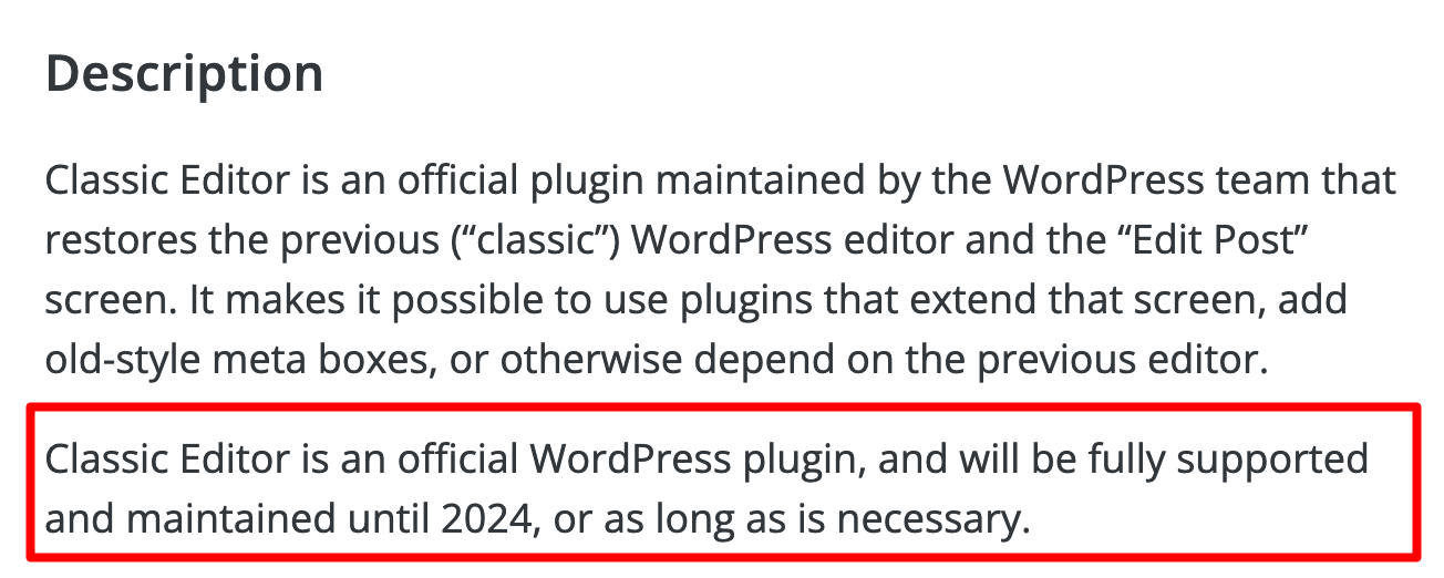 The Classic Editor plugin for WordPress.