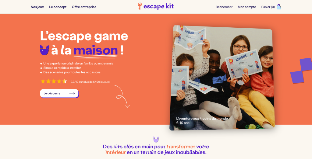 Escape Kit est un des projets phares de l'agence WordPress BSA Web.