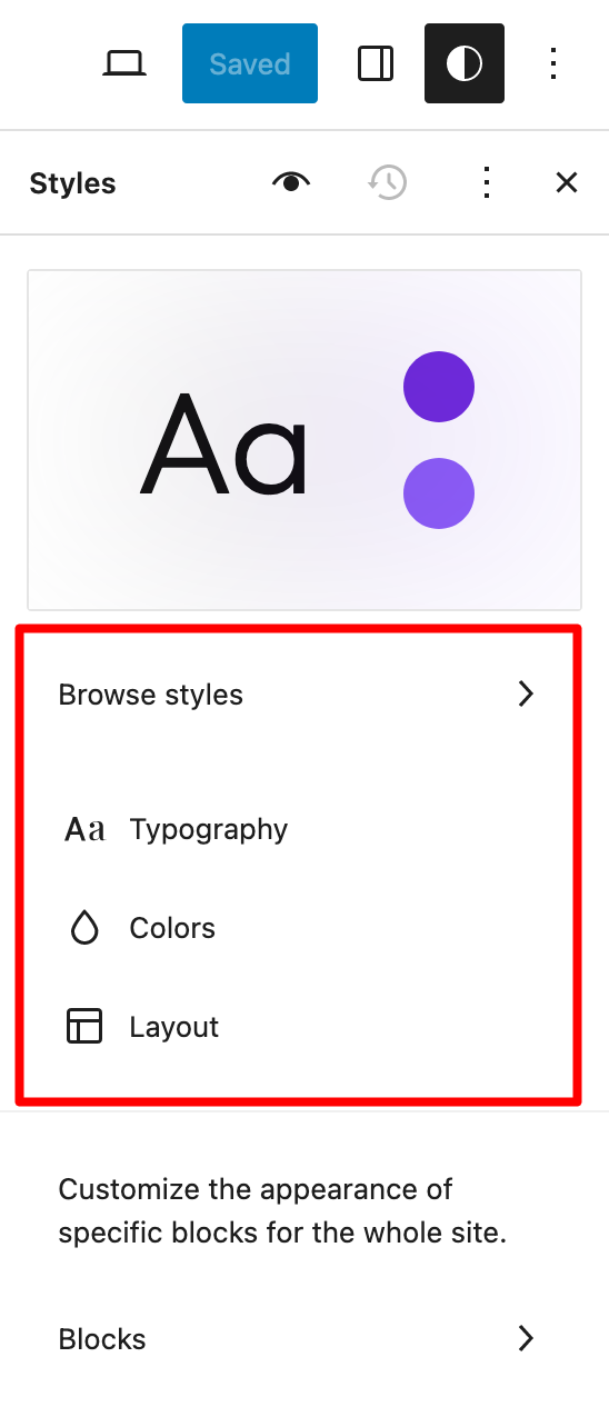 With Powder, you can set the global styles for your site's typography, colors, and layout.