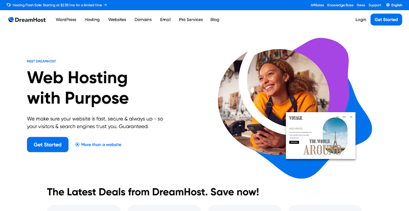WordPress hosting with DreamHost.