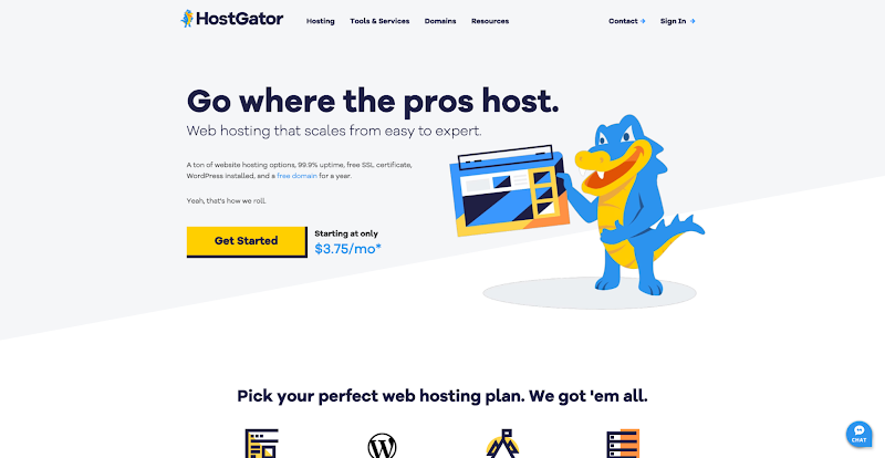 WordPress hosting with HostGator.
