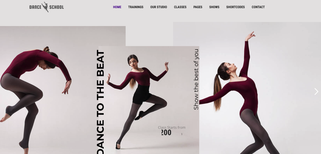 Site web d'un club de danse