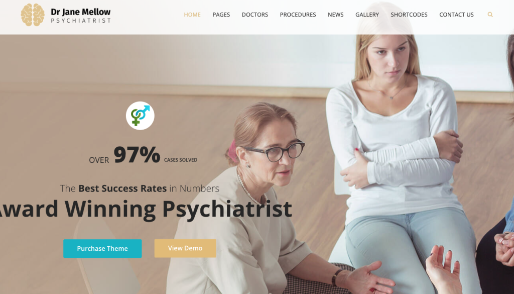 Modèle de site web de psychiatre