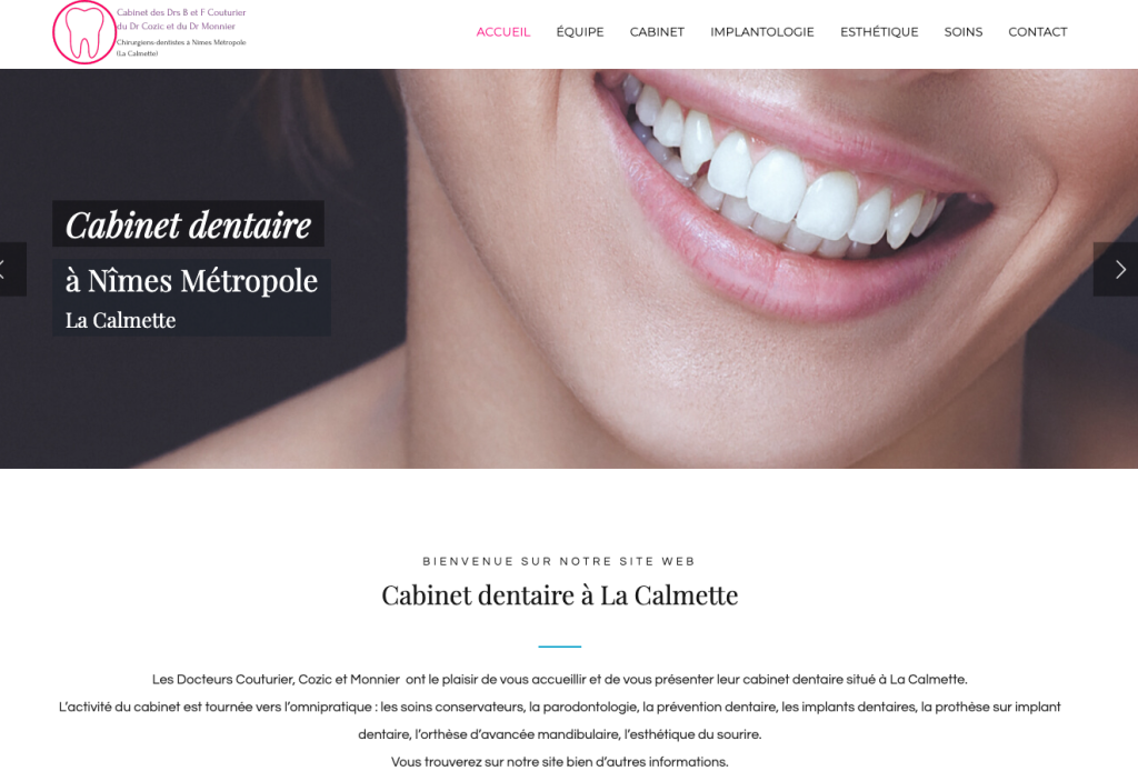 Site WordPress cabinet dentaire